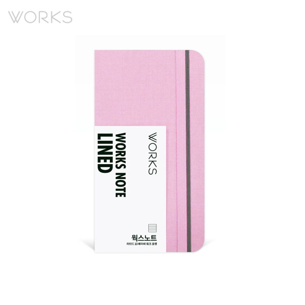 웍스 노트 라인드 10 베이비 핑크 포켓 (WSN-1104)